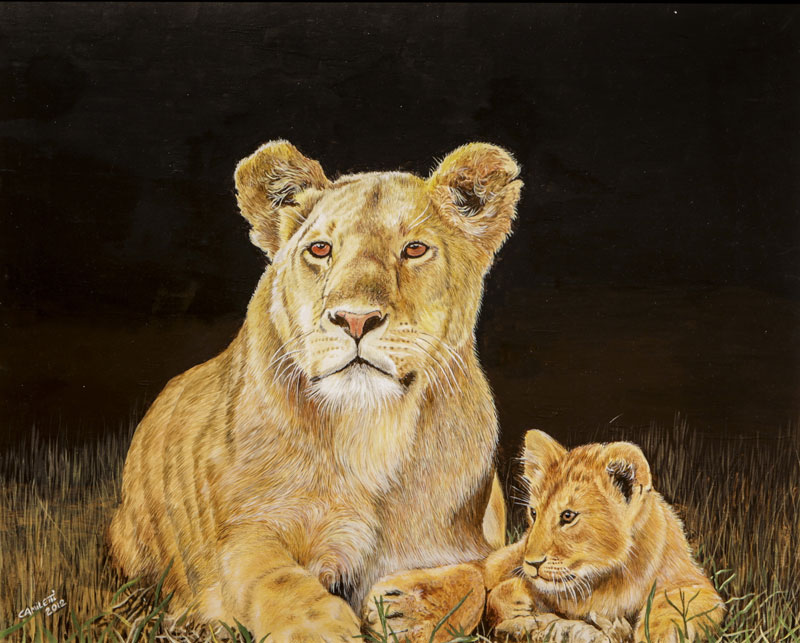 Leonessa con cucciolo